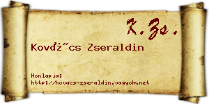 Kovács Zseraldin névjegykártya